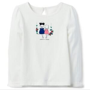 new janie and jack little sister/big sister long sleeve shirt size 12-18 months